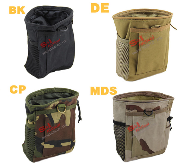 Tactical Folding Mag Recovery Dump Pouch Molle Loop and Hook